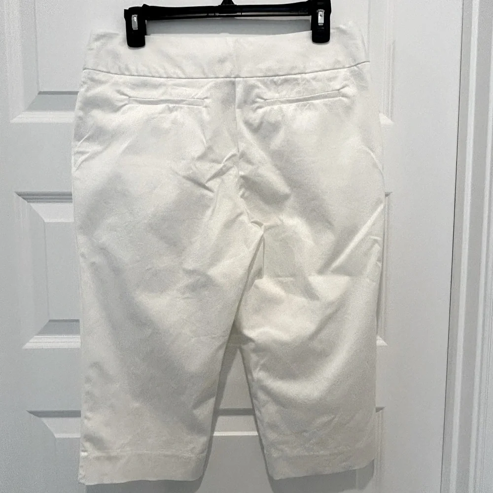 Worthington Cropped Pants White Size 8